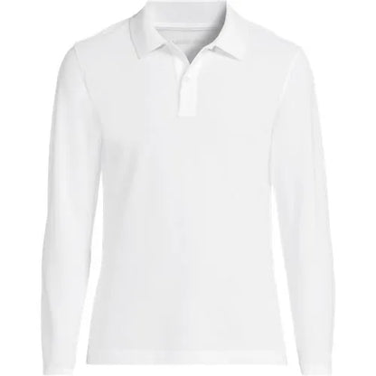 Men's Essential Pique Long Sleeve Classic Fit Polo Shirt