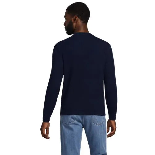 Men's Long Sleeve Honeycomb Pique Henley
