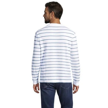 Men's Long Sleeve Honeycomb Pique Henley