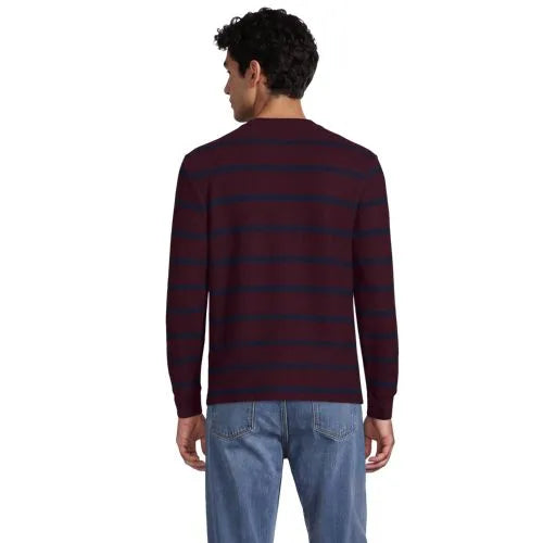Men's Long Sleeve Honeycomb Pique Henley
