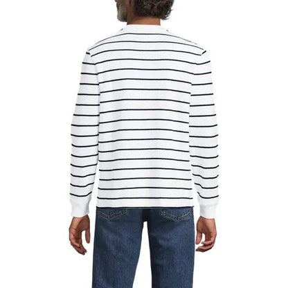 Men's Long Sleeve Honeycomb Pique Henley
