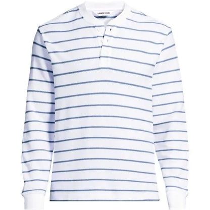 Men's Long Sleeve Honeycomb Pique Henley