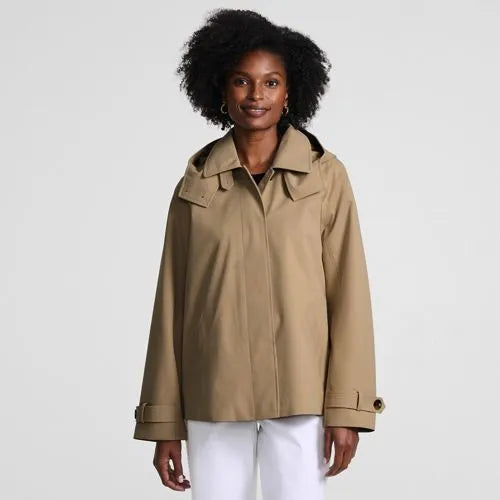 Womens Squall Waterproof Hooded Short Mac Jacket