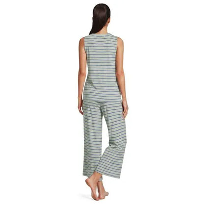 Women's Cooling 3 Piece Pajama Set - Tank Crop and Robe