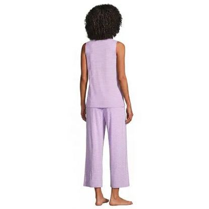 Women's Cooling 3 Piece Pajama Set - Tank Crop and Robe