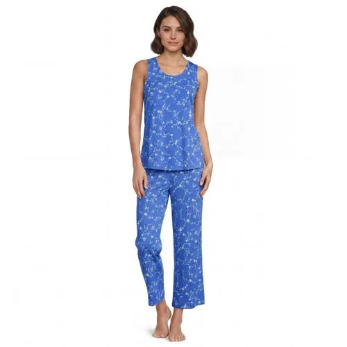 Women's Cooling 3 Piece Pajama Set - Tank Crop and Robe