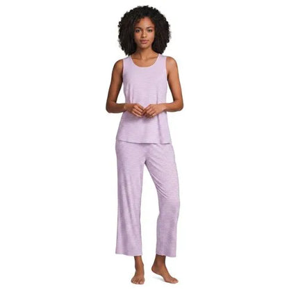 Women's Cooling 3 Piece Pajama Set - Tank Crop and Robe