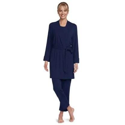 Women's Cooling 3 Piece Pajama Set - Tank Crop and Robe
