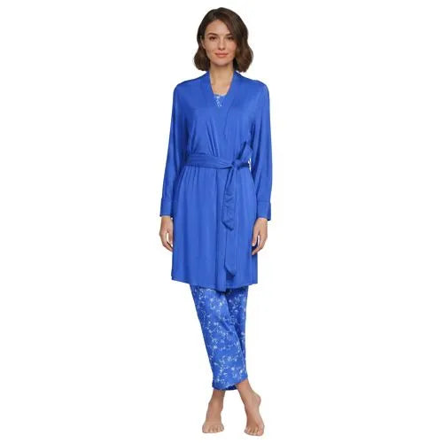 Women's Cooling 3 Piece Pajama Set - Tank Crop and Robe