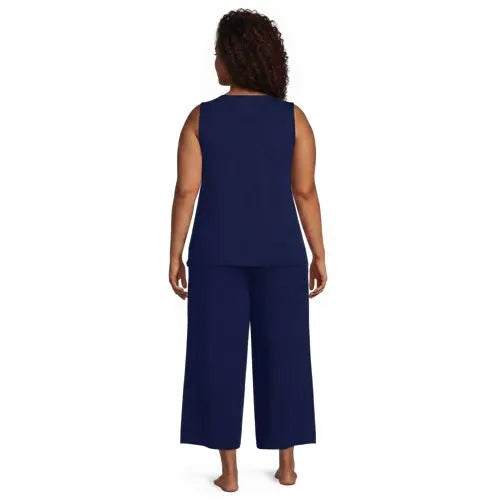 Women's Cooling 3 Piece Pajama Set - Tank Crop and Robe