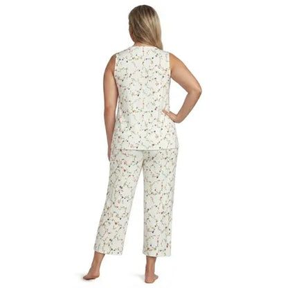 Women's Cooling 3 Piece Pajama Set - Tank Crop and Robe