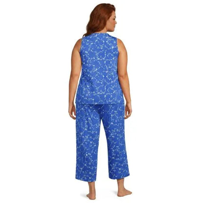 Women's Cooling 3 Piece Pajama Set - Tank Crop and Robe