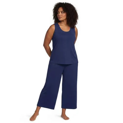 Women's Cooling 3 Piece Pajama Set - Tank Crop and Robe