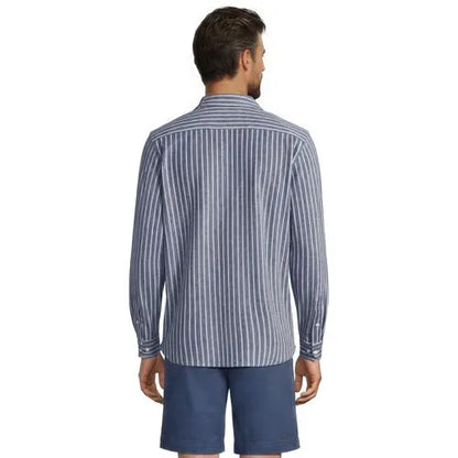 Men's Long Sleeve Knit Button Down Shirt