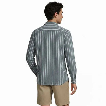 Men's Long Sleeve Knit Button Down Shirt
