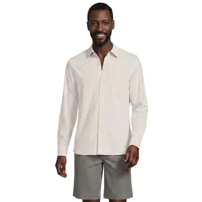 Men's Long Sleeve Knit Button Down Shirt