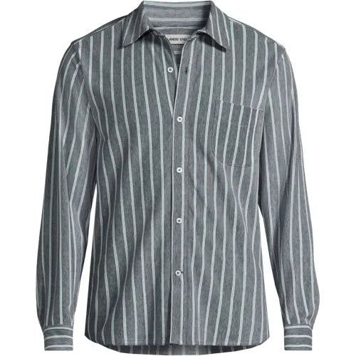 Men's Long Sleeve Knit Button Down Shirt