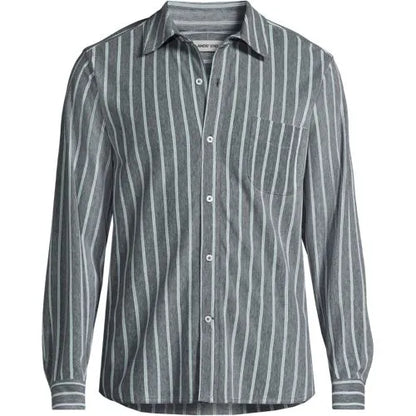 Men's Long Sleeve Knit Button Down Shirt