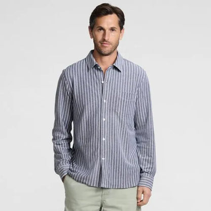 Men's Long Sleeve Knit Button Down Shirt