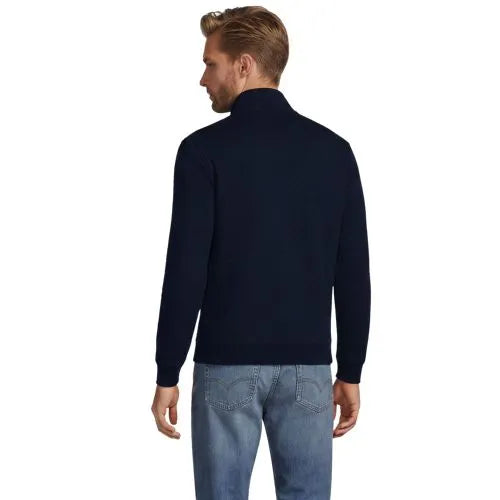 Men's Long Sleeve Quilted Bedford Quarter Zip Pullover