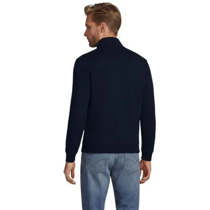 Men's Long Sleeve Quilted Bedford Quarter Zip Pullover