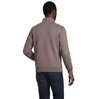 Men's Long Sleeve Quilted Bedford Quarter Zip Pullover