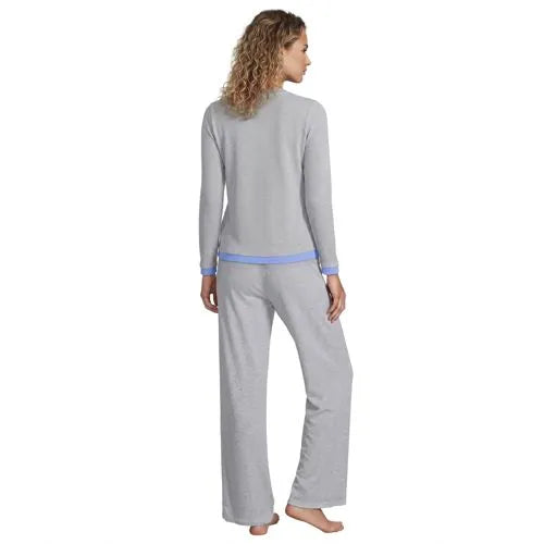 Women's Comfort Rib 2 Piece Pajama Set - Long Sleeve Top and Pants