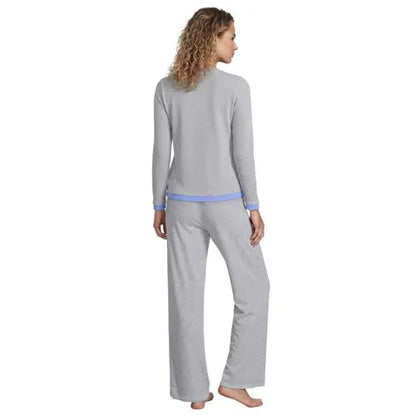 Women's Comfort Rib 2 Piece Pajama Set - Long Sleeve Top and Pants