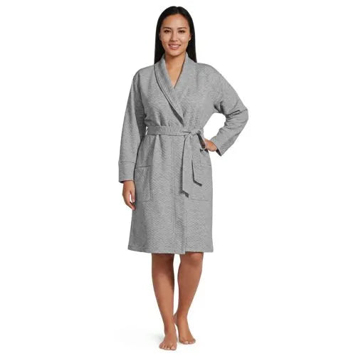 Women's Quilted Knee Length Robe