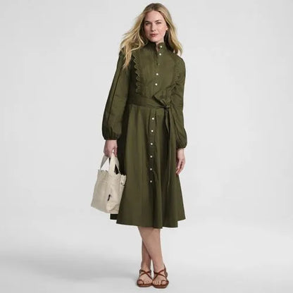 Women's Perfect Button Front Shirt Dress
