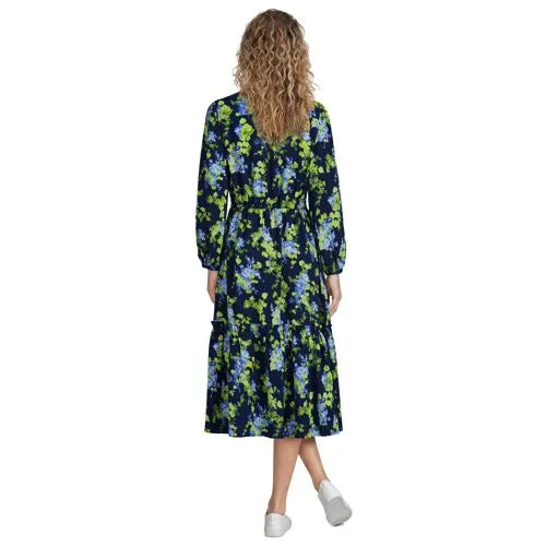 Women's Bracelet Button Front Midi Dress