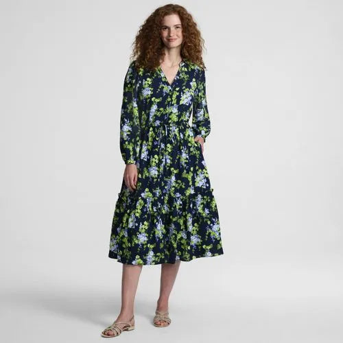 Women's Bracelet Button Front Midi Dress