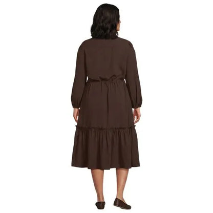 Women's Bracelet Button Front Midi Dress