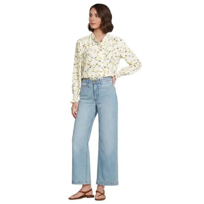 Women's Creaseless Button Front Blouse with Tie