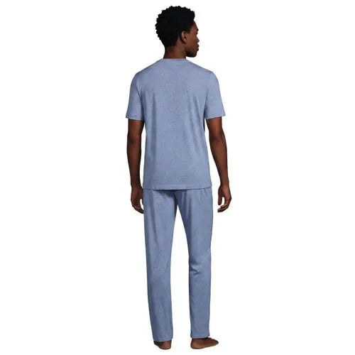 Men's Short Sleeve Knit Jersey Pajama Set