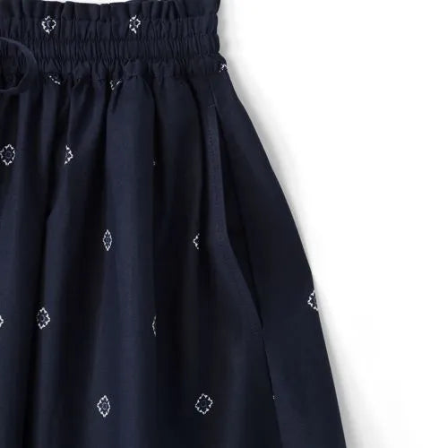 Women's Poplin Pull On Midi Skirt