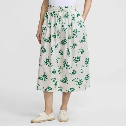 Women's Poplin Pull On Midi Skirt