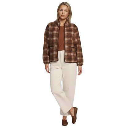 Women's Print Boucle Fleece Jacket