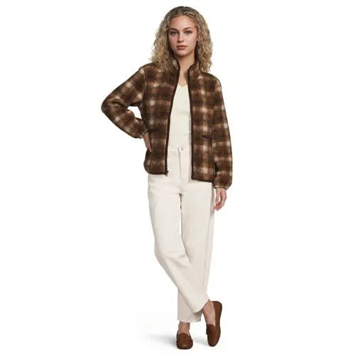 Women's Print Boucle Fleece Jacket