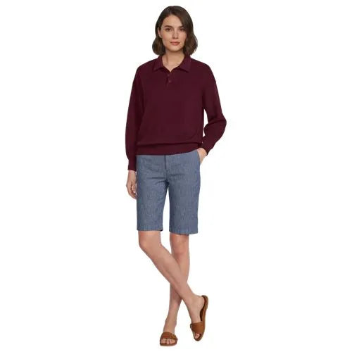 Women's Long Sleeve Serious Sweats Polo Collar Sweatshirt