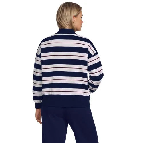 Women's Long Sleeve Serious Sweats Polo Collar Sweatshirt
