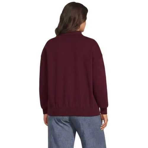 Women's Long Sleeve Serious Sweats Polo Collar Sweatshirt