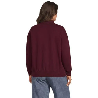 Women's Long Sleeve Serious Sweats Polo Collar Sweatshirt