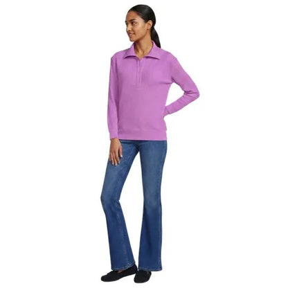 Women's Long Sleeve Waffle Button Up Henley