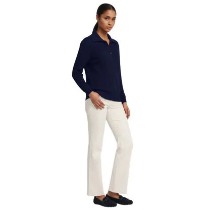 Women's Long Sleeve Waffle Button Up Henley