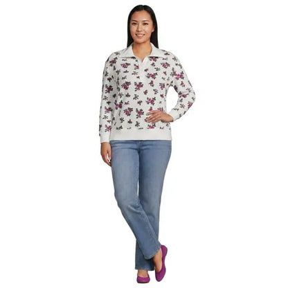 Women's Long Sleeve Waffle Button Up Henley
