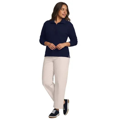 Women's Long Sleeve Waffle Button Up Henley
