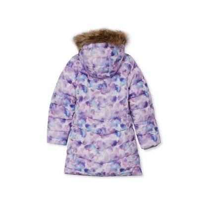 Girls Fleece Lined Printed Parka