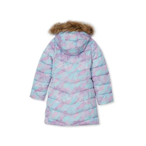 Girls Fleece Lined Printed Parka