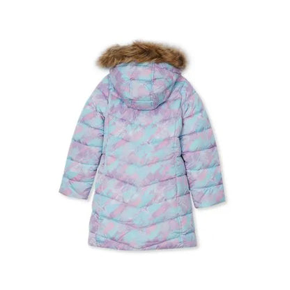 Girls Fleece Lined Printed Parka